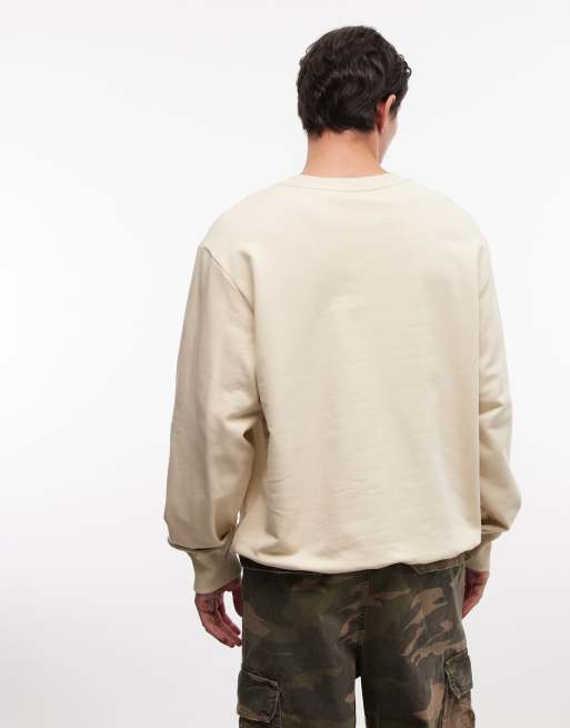 The North Face – U Essential – Leichtes Relaxed-Fit-Sweatshirt in Wüstenstein-Beige mit Rundhalsausschnitt, 5 von 5