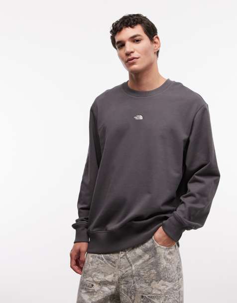 The North Face - U Essential - Lichte ruimvallende sweatshirt met ronde hals in antracietgrijs - view 1