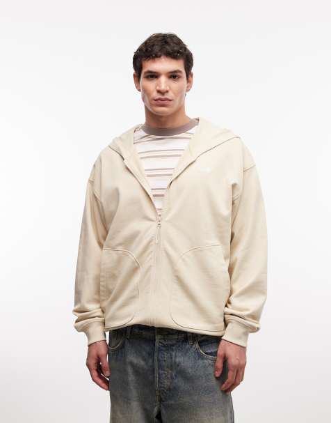The North Face - U Essential - Sweat à capuche oversize à fermeture éclair - Taupe désert - view 1