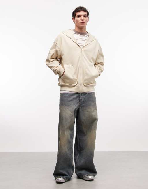 The North Face - U Essential - Sweat à capuche oversize à fermeture éclair - Taupe désert, 2 de 5