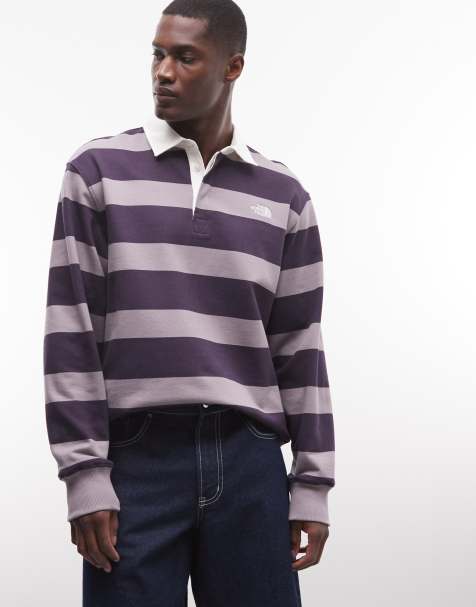 The North Face - U - Rugbyshirt met polokraagje in grijs en paars - view 1