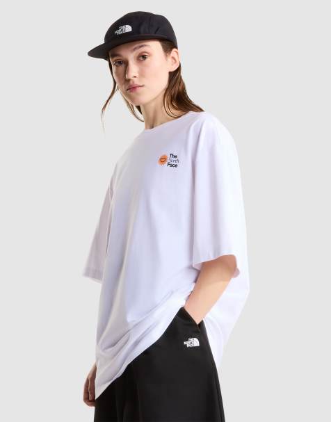 The North Face - U Sajama - Oversized T-shirt met korte mouwen in wit en oranje - view 1