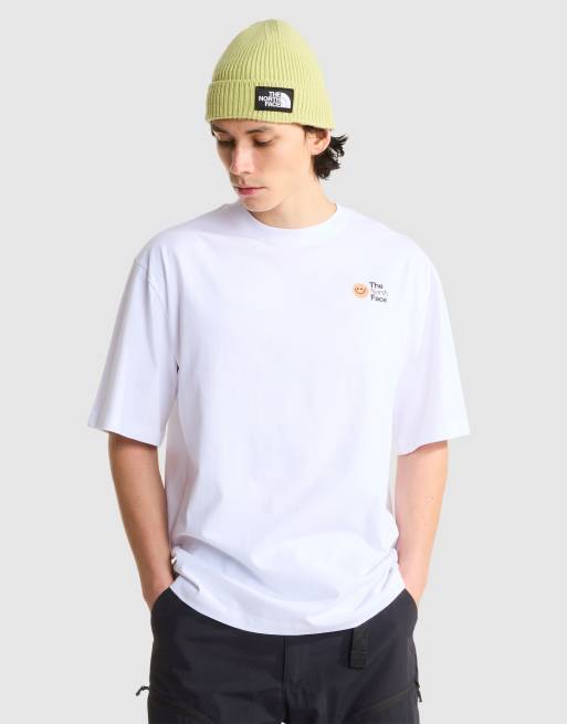 The North Face - U Sajama - T-shirt oversize à manches courtes - Blanc tnf et orange, 2 de 4