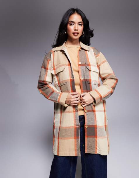 The North Face Valley twill utility coat in beige multi - view 1