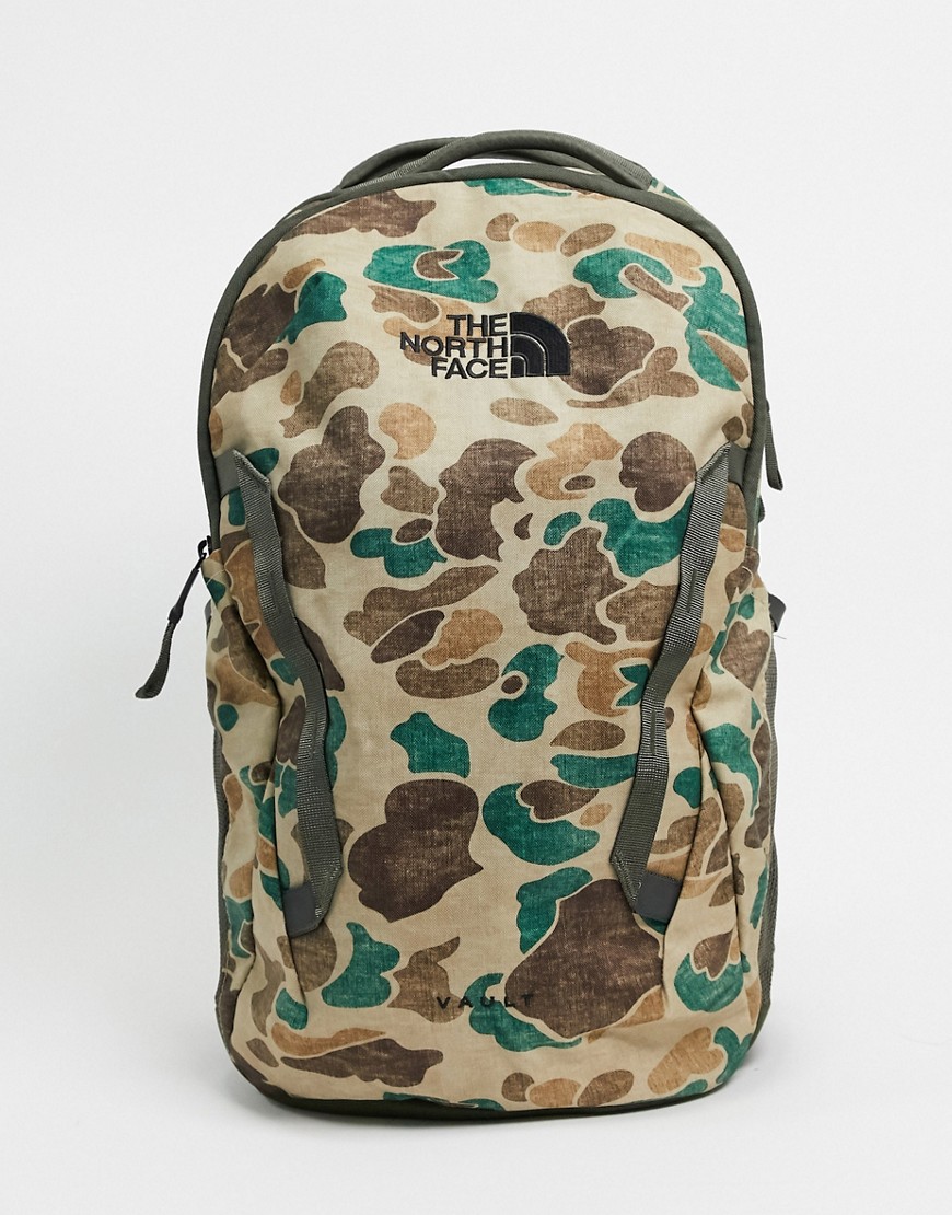 THE NORTH FACE VAULT BACKPACK IN KHAKI CAMO-GREEN,NF0A3VY2TN11