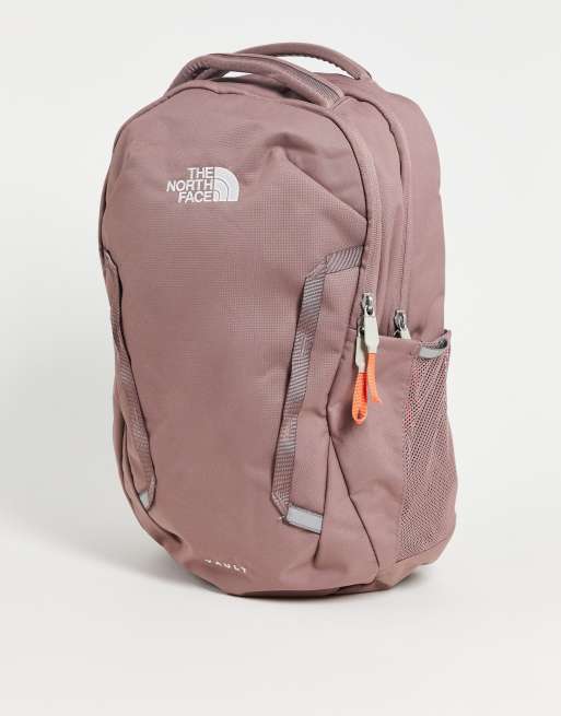 Pink and gray north face clearance backpack