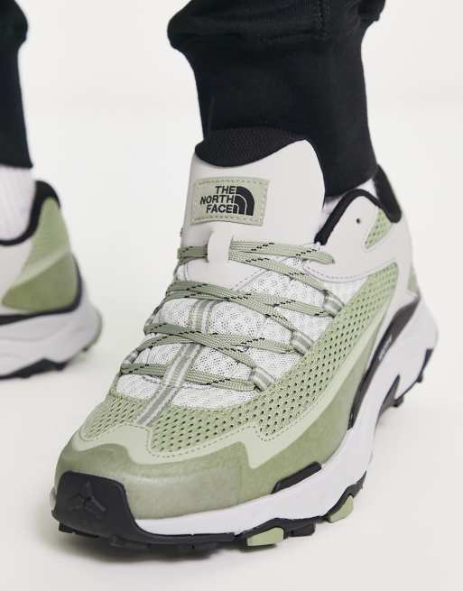 The North Face VECTIV Taraval sneakers in sage green and white