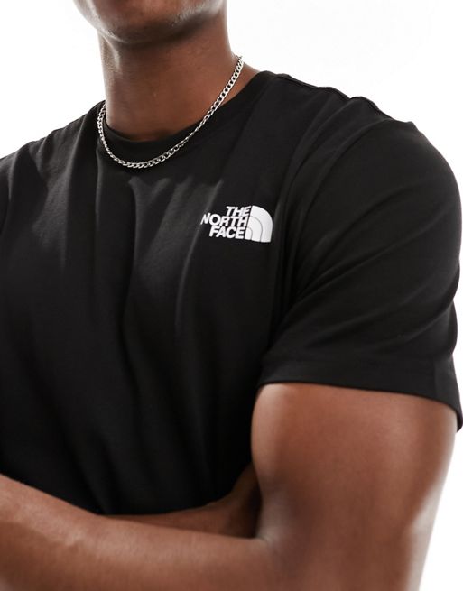 The North Face Mountain Outline back print t-shirt in black