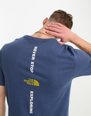 The North Face Vertical back print t-shirt in navy Exclusive at ASOS - ASOS Price Checker