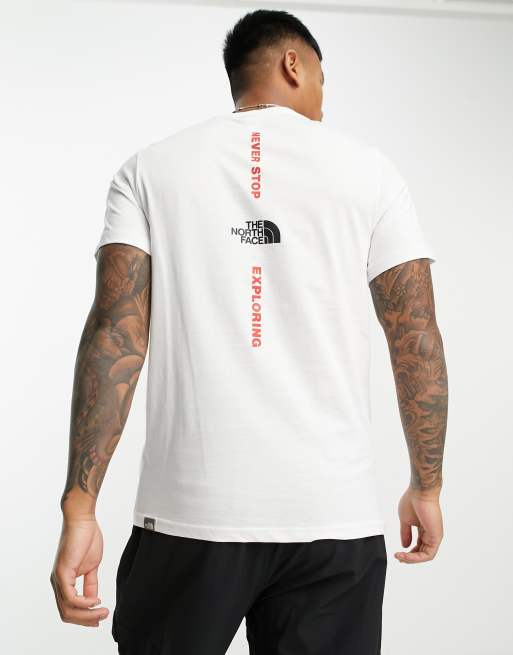 The North Face Vertical back print t-shirt in white - Exclusive to ASOS ...