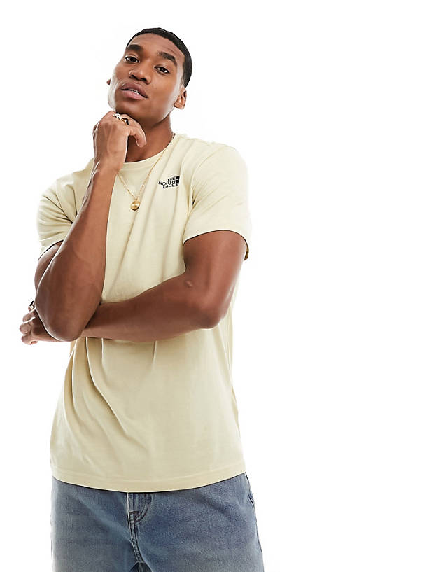 The North Face - vertical nse back print t-shirt in stone exclusive at asos