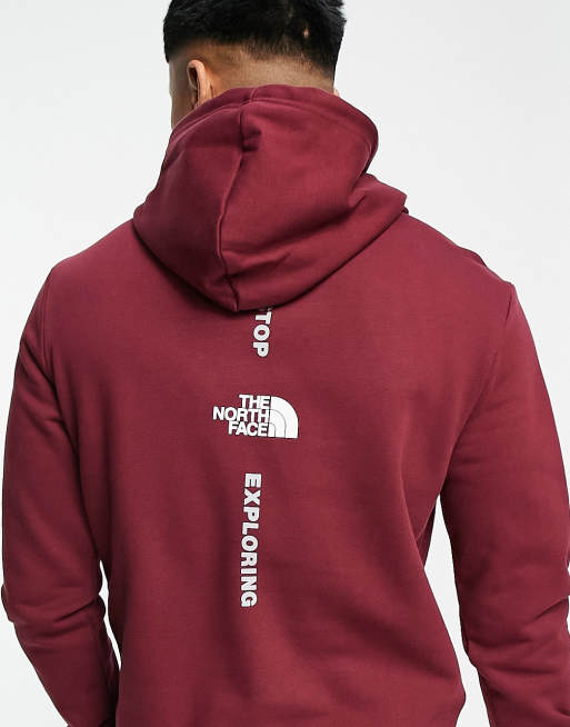 The North Face - Vertical NSE - Bordeaux hættetrøje - Kun hos ASOS