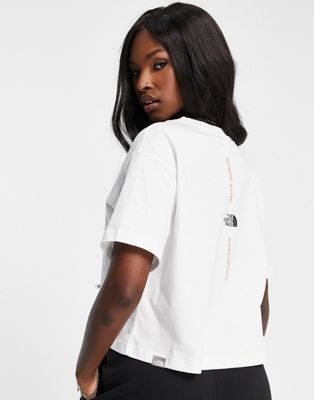 The North Face Vertical NSE cropped t-shirt in white Exclusive at ASOS