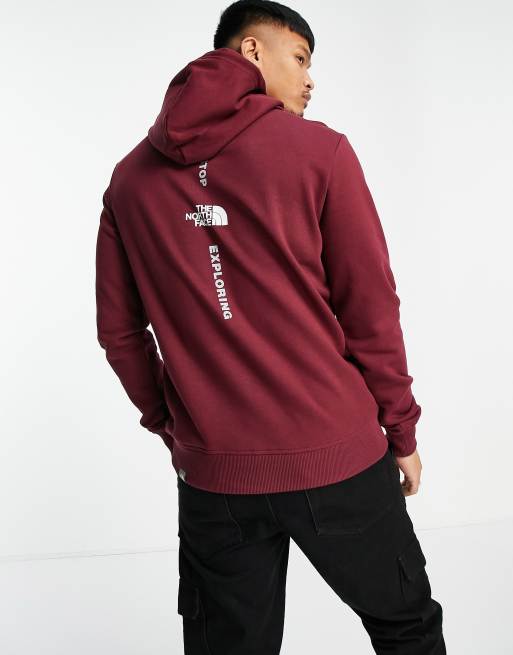 The north face clearance burgundy hoodie