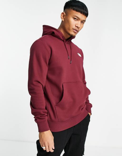 Burgundy north face hoodie hotsell