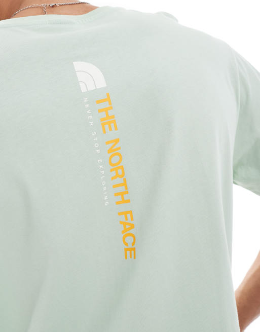 The North Face – Vertical NSE – Ljusgrön t-shirt i oversize med logga baktill, 2 av 4
