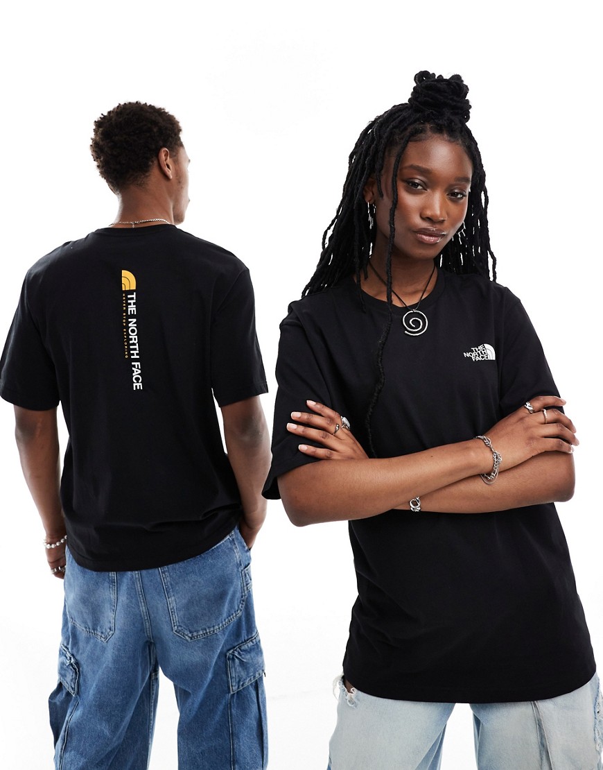 The North Face Vertical NSE logo backprint oversized t-shirt in black
