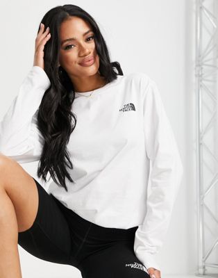 The North Face Vertical NSE long sleeve t-shirt in white Exclusive at ASOS - ASOS Price Checker