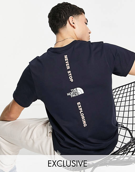Men The North Face Vertical NSE t-shirt in navy Exclusive at  