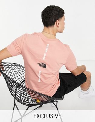 The North Face Vertical NSE t-shirt in pink Exclusive at ASOS