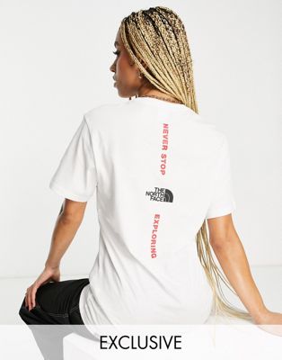 The North Face Vertical NSE t-shirt in white Exclusive at ASOS