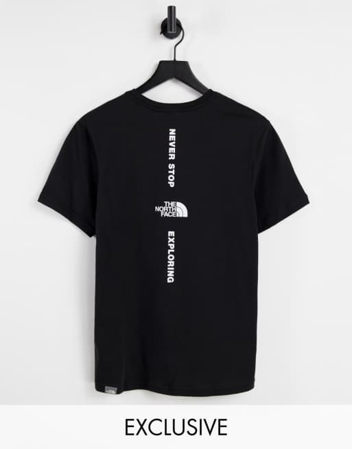The North Face Vertical t-shirt in black Exclusive at ASOS