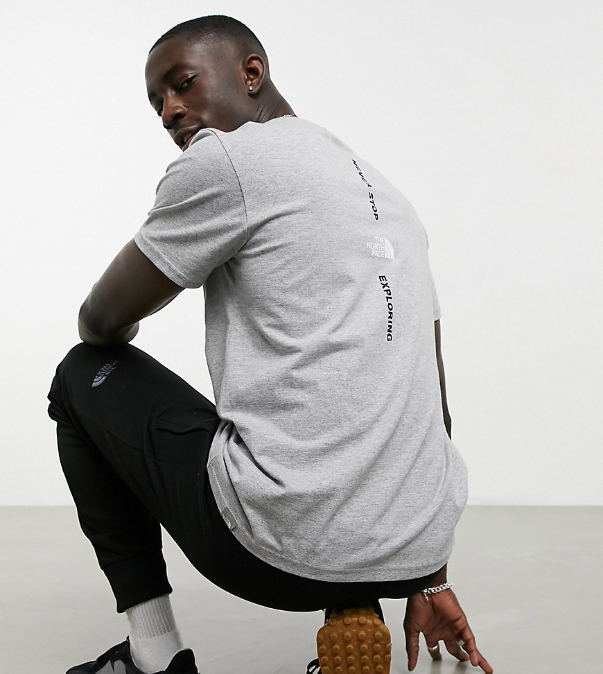 The North Face Vertical t-shirt in gray Exclusive at ASOS-Grey