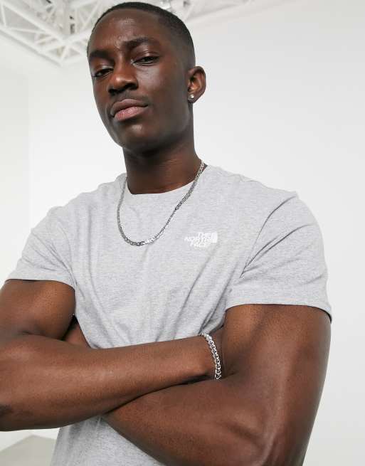 The North Face Vertical t shirt in grey Exclusive at ASOS