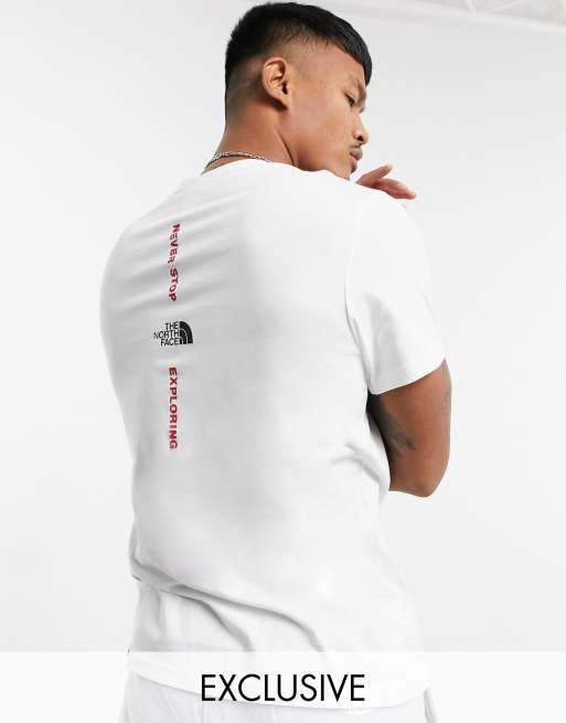 The North Face Vertical t shirt in white Exclusive at ASOS