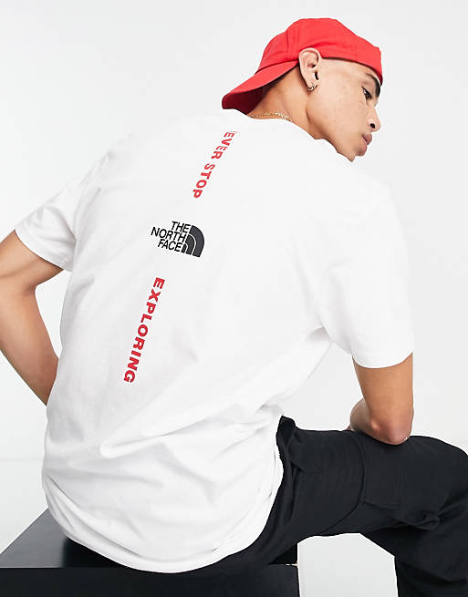 The North Face Vertical t-shirt in white Exclusive at ASOS