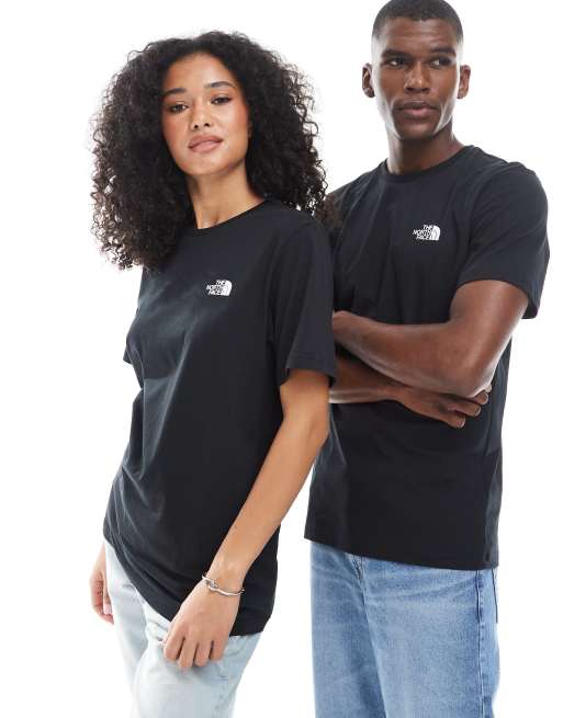 The North Face Vertical unisex backprint logo t-shirt in black, 3 of 4