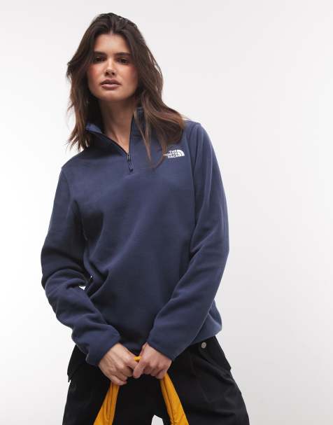 The North Face veste polaire Glacier à demi-zip bleu marine - view 1