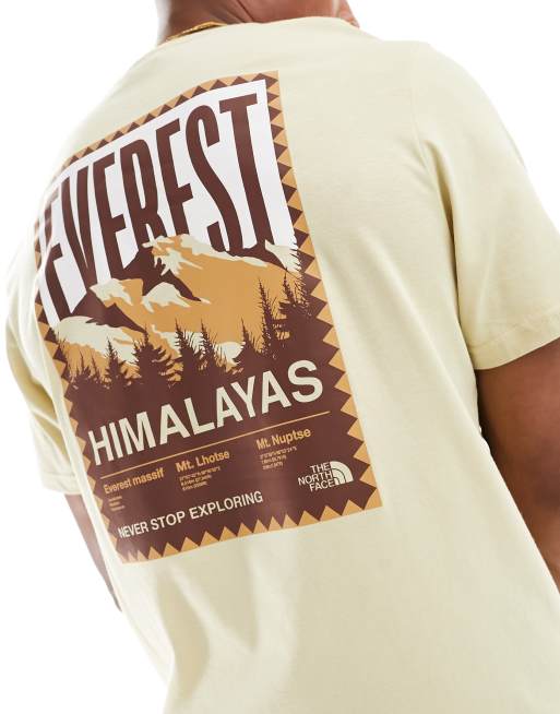 The North Face Vintage Mountain back print t shirt in off white