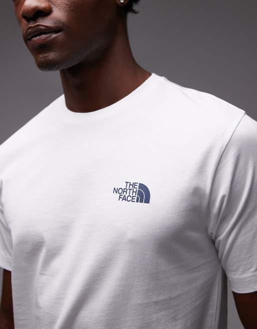 The North Face Vintage Mountain backprint oversized t-shirt in white with blue detail, 5 of 5