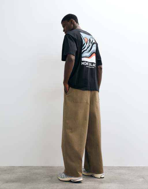 The North Face vintage mountain Oversized tee in black, 3 of 5