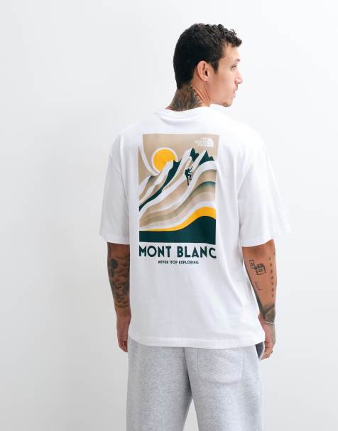 The North Face Vintage Mountain oversized tee in white - view 1