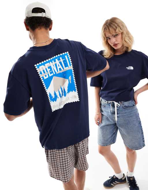 The North Face - Vintage - T-shirt oversize à imprimé Denali au dos - Bleu marine