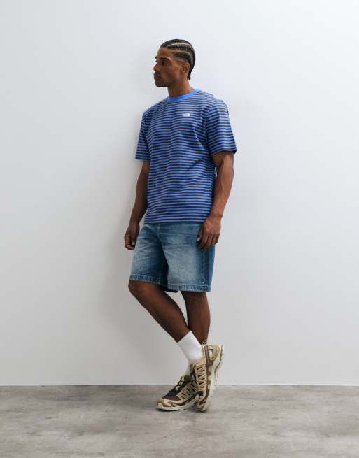 The North Face Vista stripe t-shirt in blue, 3 of 5