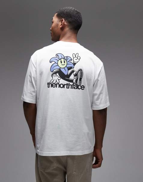 The North Face – Vit t-shirt i oversize med blomtryck baktill - view 1