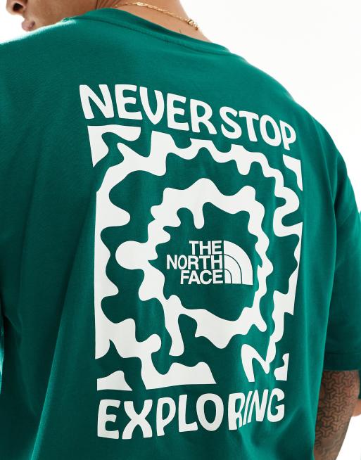 The North Face Voyage backprint oversized t-shirt in dark