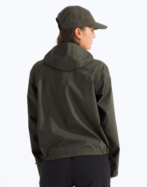 The North Face Voyage Rain 3L hooded jacket in green, 3 of 4