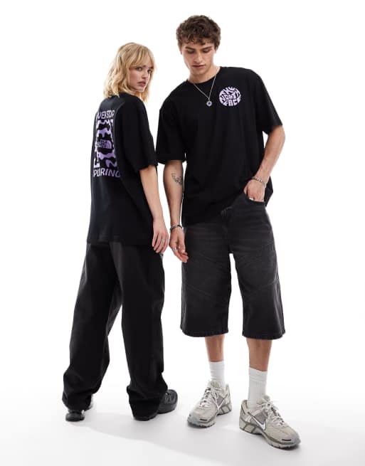 The North Face - Voyage - Sort oversized T-shirt med print på ryggen