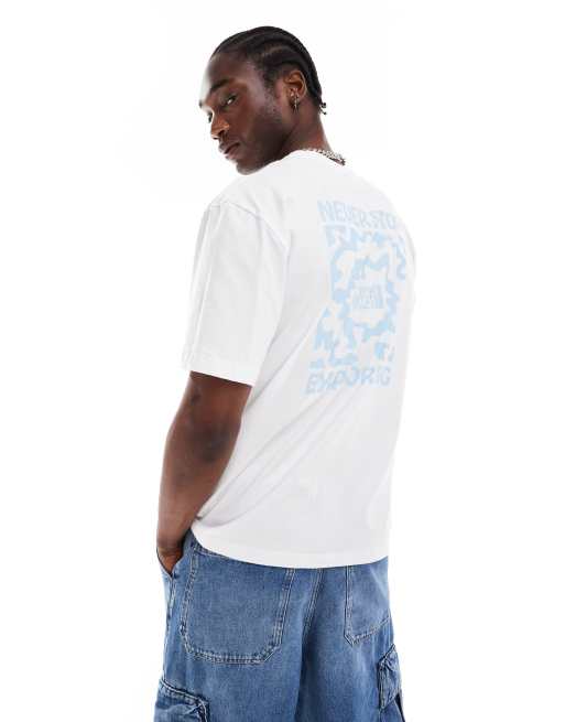 The North Face - Voyage - T-shirt oversize bianca con stampa sul retro, 2 di 4