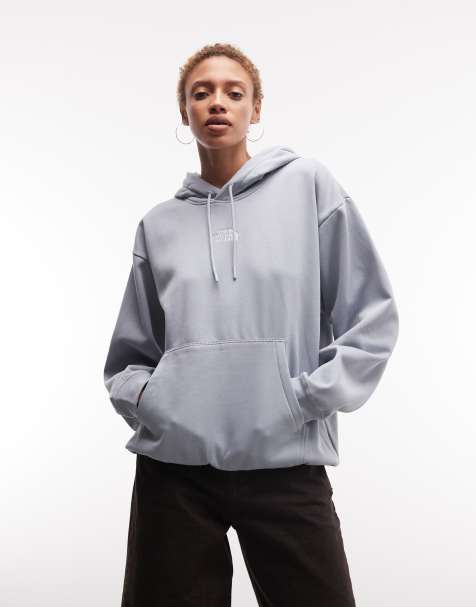 The North Face - W Essential - Felpa con cappuccio oversize grigio ghiaccio - view 1