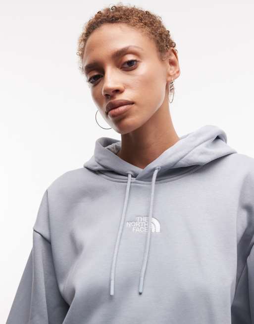 The North Face W essential oversize hoodie in frost grey | ASOS