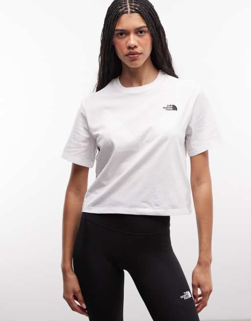 The North Face W evolution simple dome crop rlx ss tee in tnf white, 3 of 4