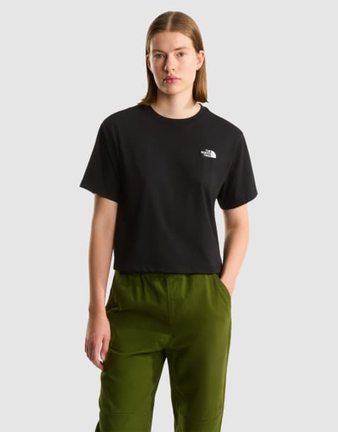 The North Face - W Evolution Simple Dome - Ruimvallende cropped T-shirt met korte mouwen in zwart - view 1