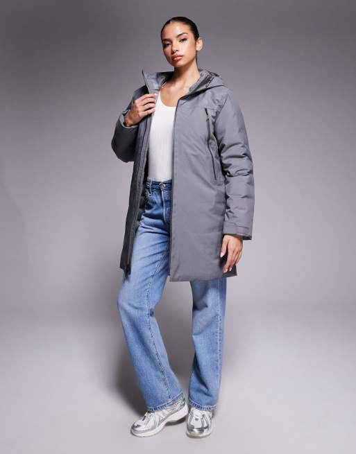 The North Face - W Mtn Range - Parka imbottito color perla affumicato