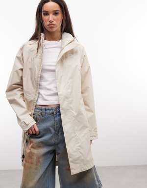 The North Face W packable shell parka in desert stone