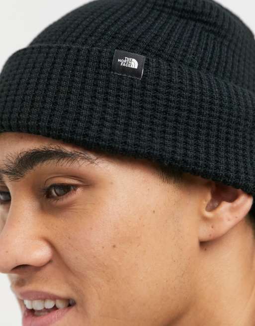 The North Face Waffle beanie in black